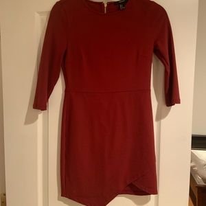 Red long sleeve dress